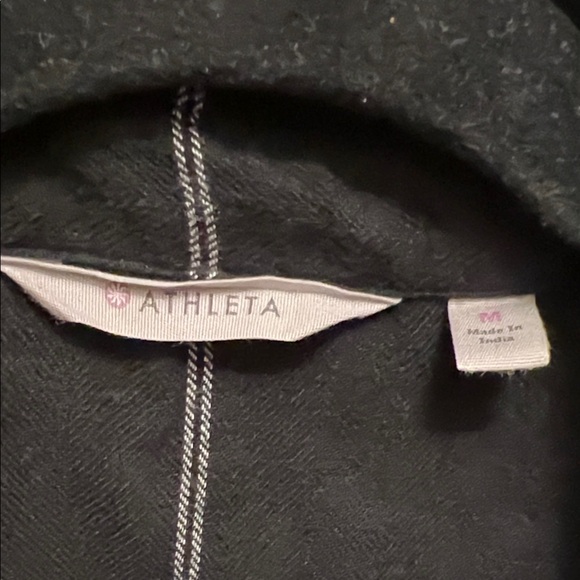 Athleta Black and White Windowpane Button-Front Tunic Dress - Picture 4 of 6